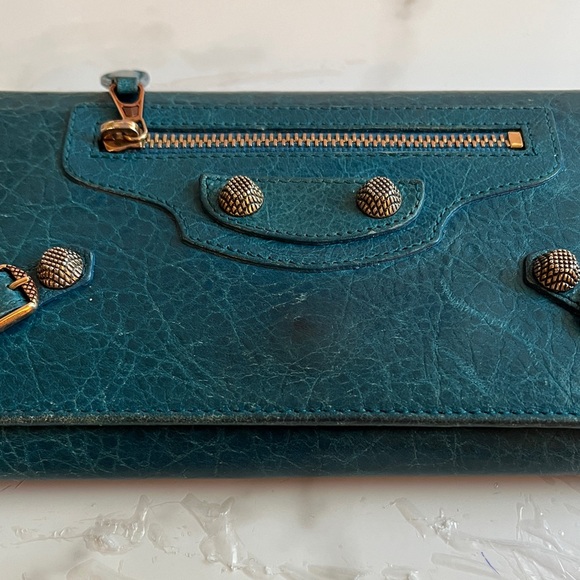 Balenciaga Continental Lambskin Leather Wallet - Picture 3 of 15